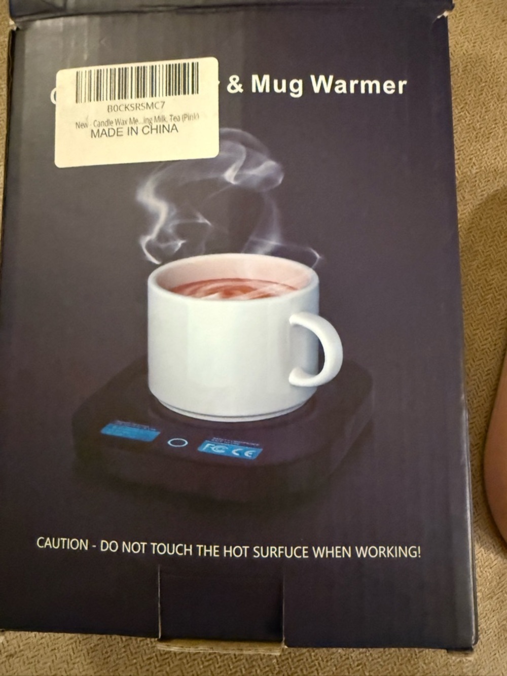Electric Mug Warmer with White Ceramic Cup